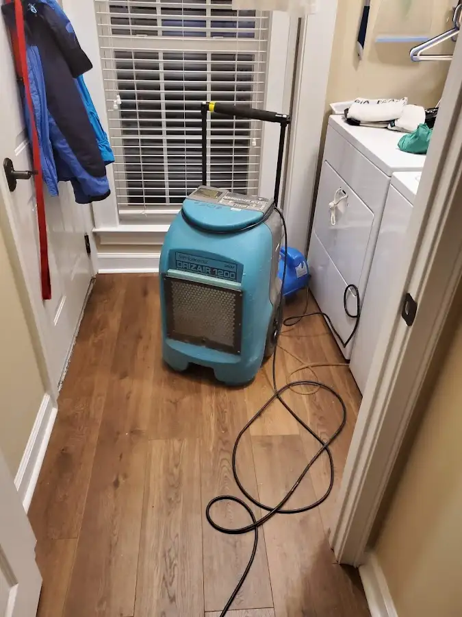 Commercial dehumidifier deployed for Flood Damage Cleanup in Luzerne